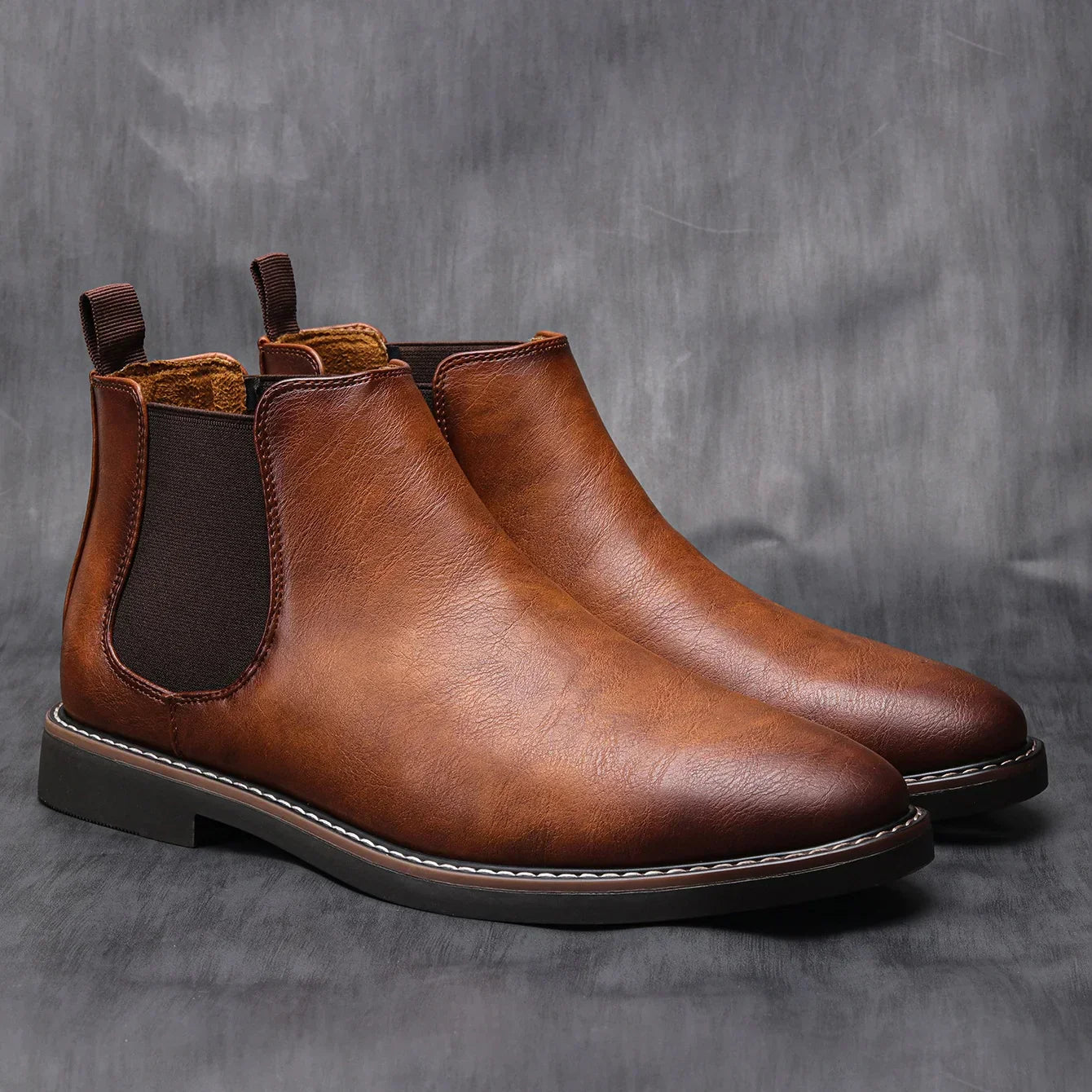 Men's Chelsea Boots Classic Slip-On Dress Ankle Boots for Versatile Style