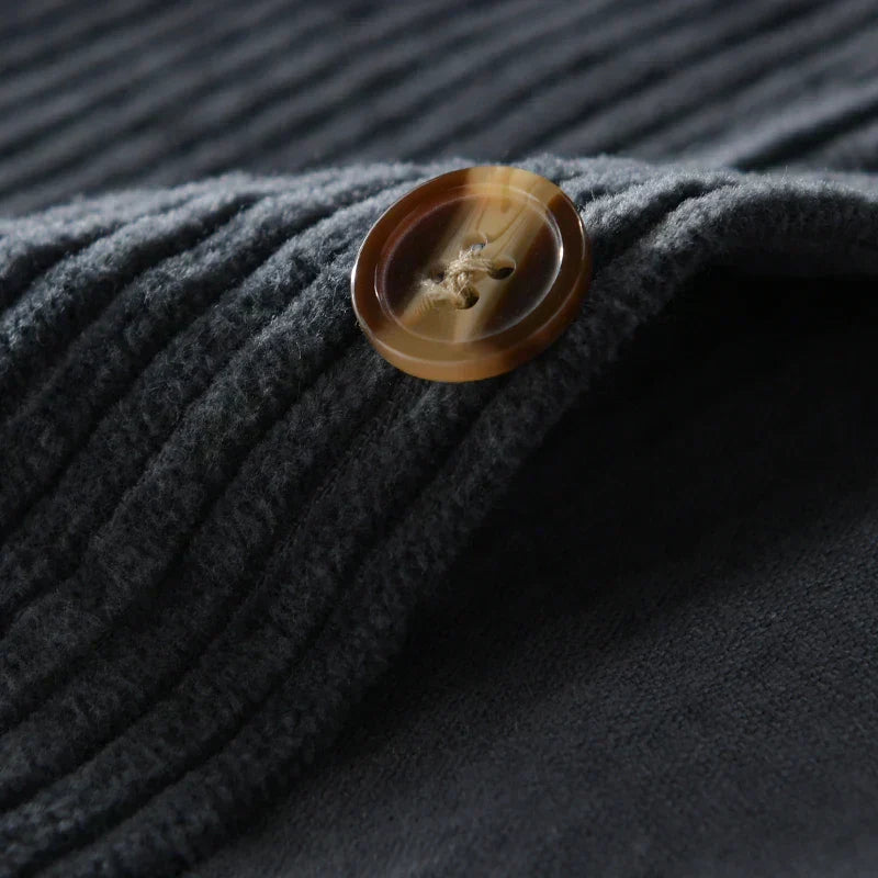 Men's Casual Corduroy Shirt Long Sleeve Button Up Versatile Style