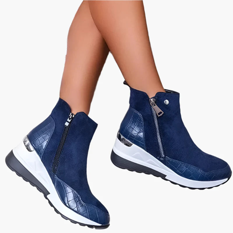 Women's Orthopedic Wedge Ankle Boots – Fashionable Winter Sneakers for Everyday Comfort