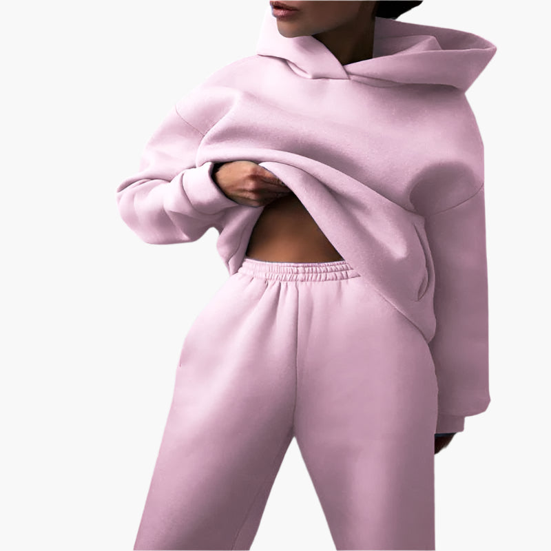 Women's Oversized Lounge Jogger Set – Relaxed Hoodie & Sweatpants, Casual Streetwear Suit