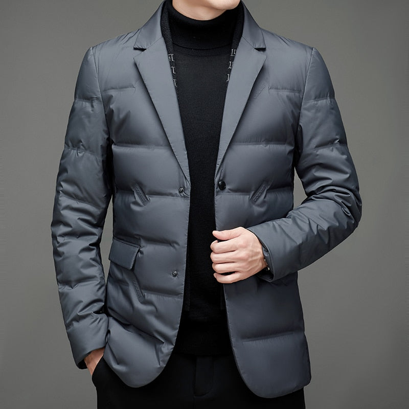 Men's Quilted Blazer Jacket – Modern Business & Casual Style