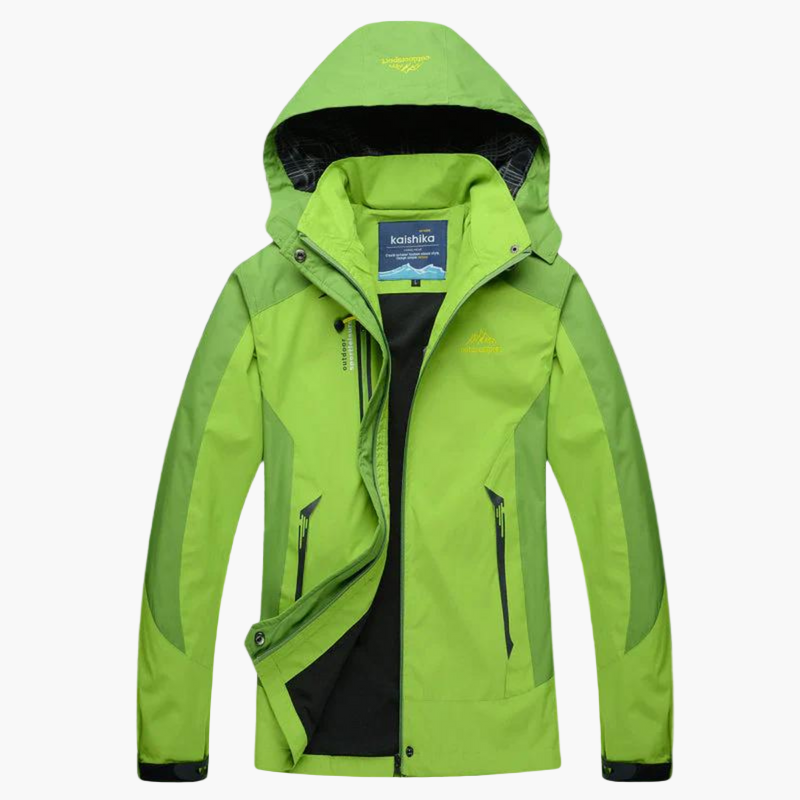 Women's Outdoor Performance Jacket with Hood – Waterproof Windbreaker for Hiking and Camping