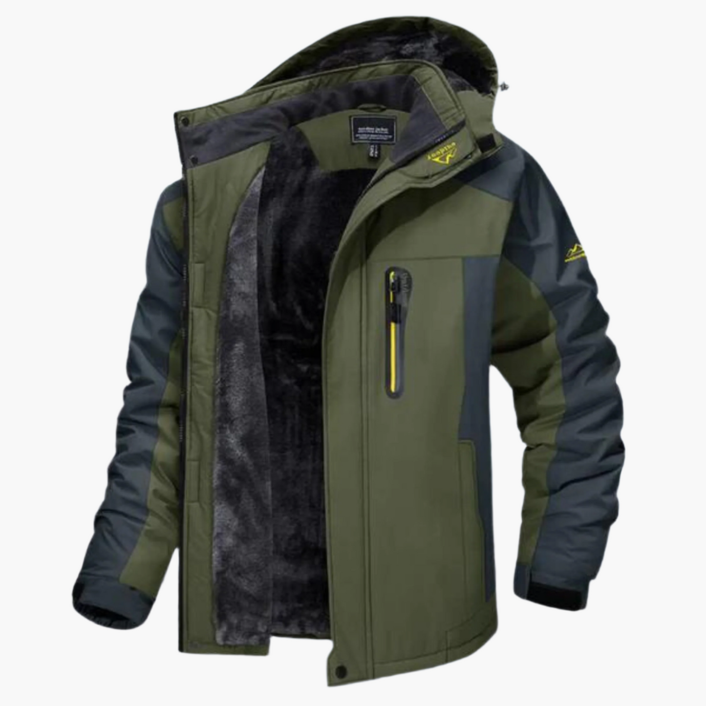 Men's Outdoor Winter Jacket – Windproof Waterproof Hooded Parka for Cold Weather