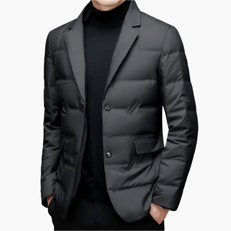 Men's Quilted Blazer Jacket – Modern Business & Casual Style