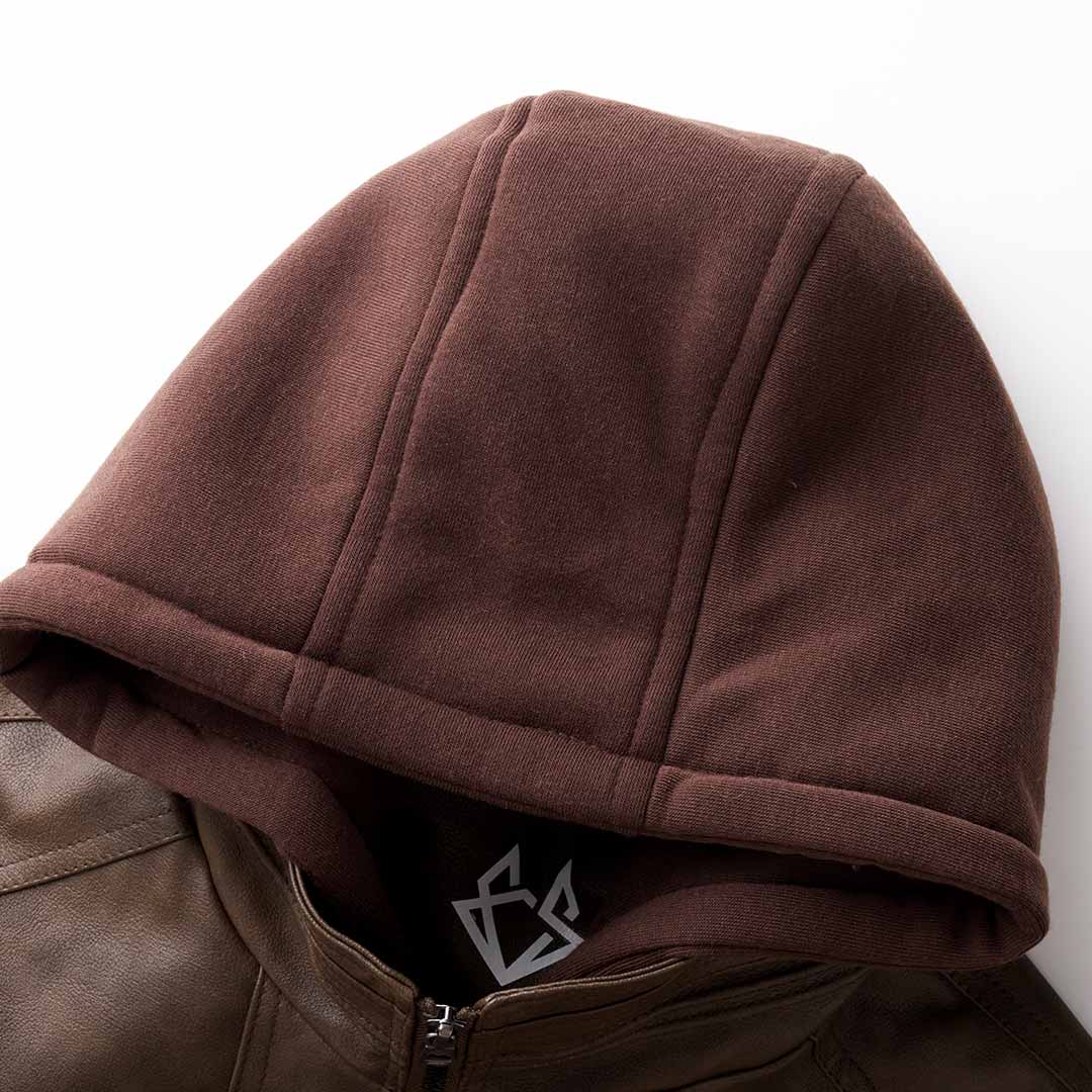 Men's Urban Biker Jacket with Hood – Modern Street Style for Everyday Wear