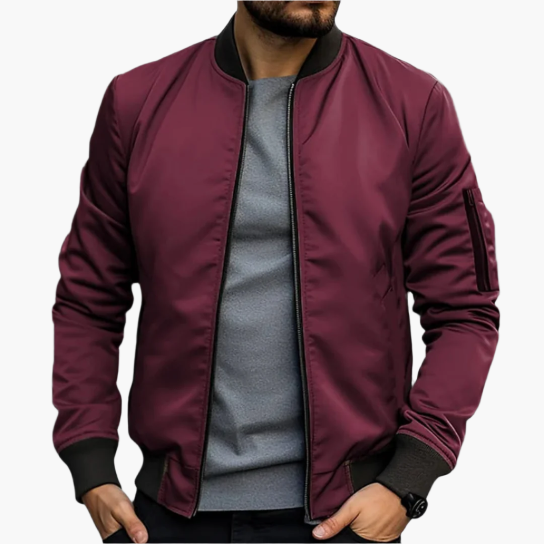 Men's Modern Bomber Jacket – Casual Urban Transitional Style