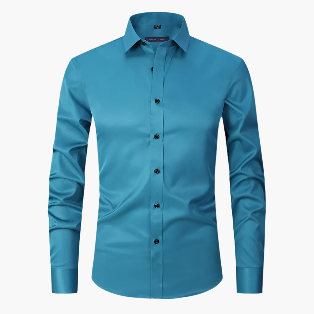 Men's Classic Slim Fit Stretch Dress Shirt – Business & Casual Style