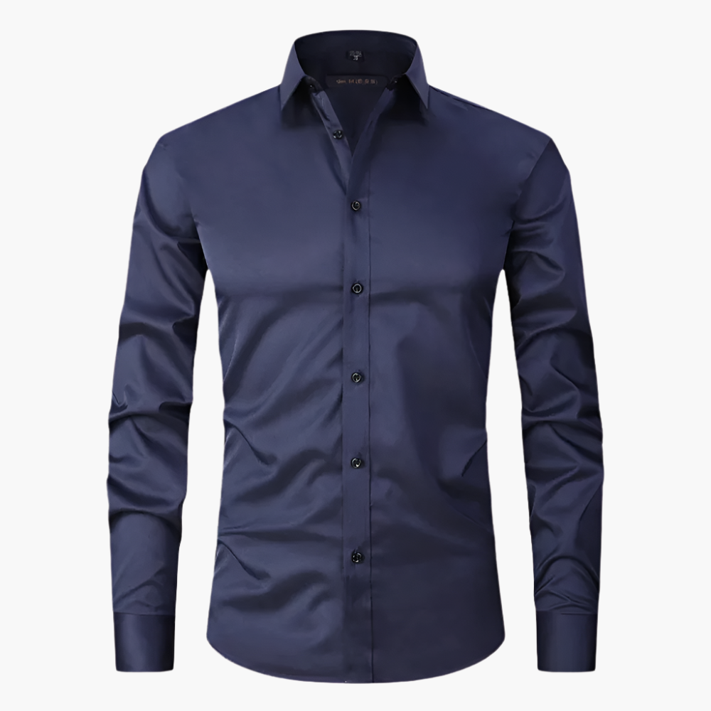 Men's Classic Slim Fit Stretch Dress Shirt – Business & Casual Style