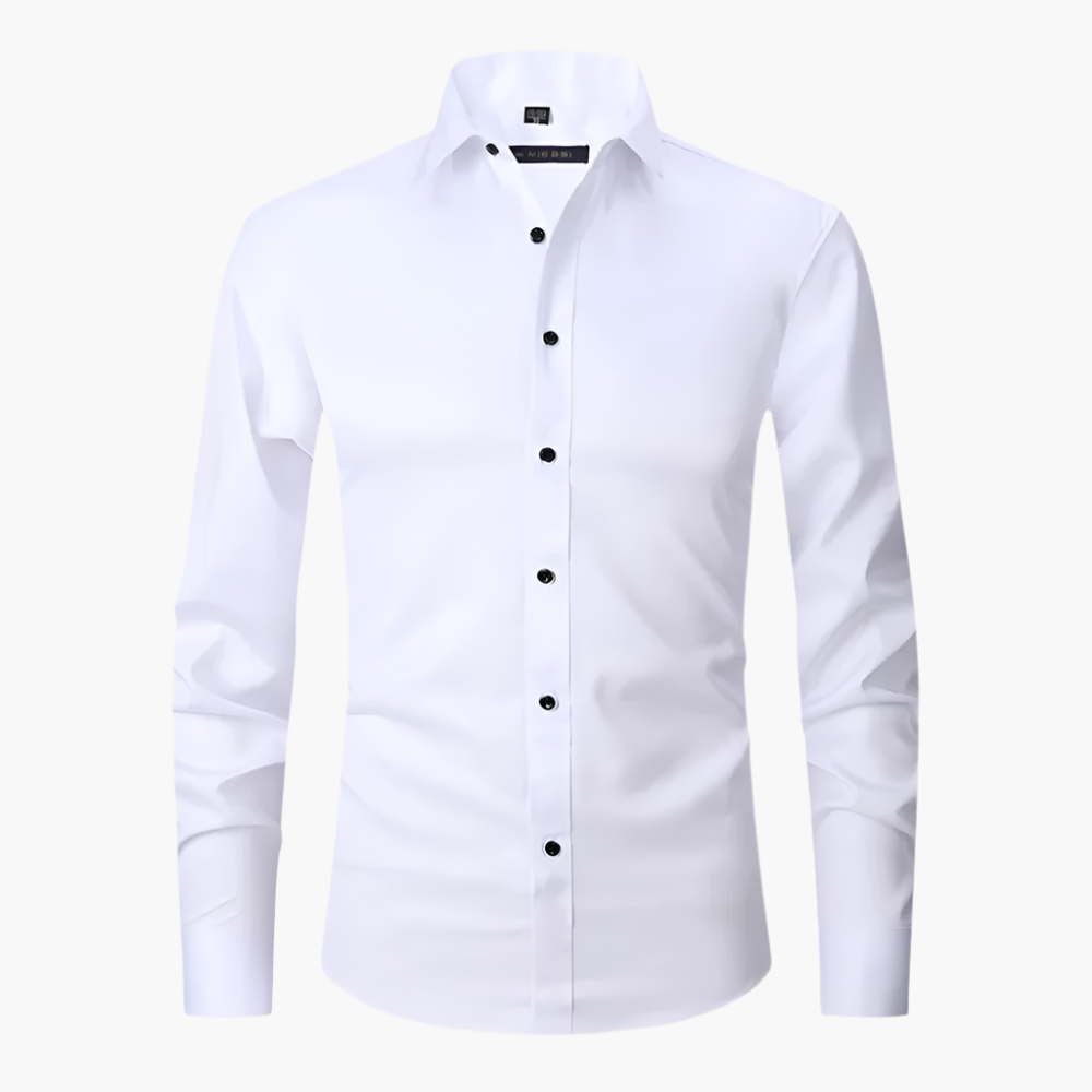 Men's Classic Slim Fit Stretch Dress Shirt – Business & Casual Style
