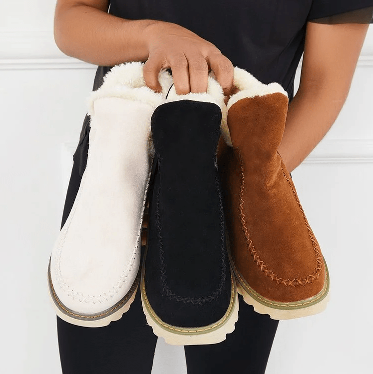Women's Cozy Winter Snow Boots with Faux Fur Lining – Fashionable Warm Walking Shoes