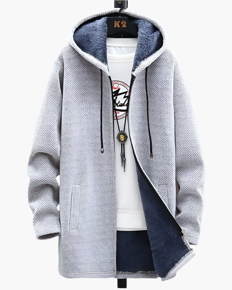 Men's Hooded Fleece Jacket – Casual Warm Outdoor Everyday Style