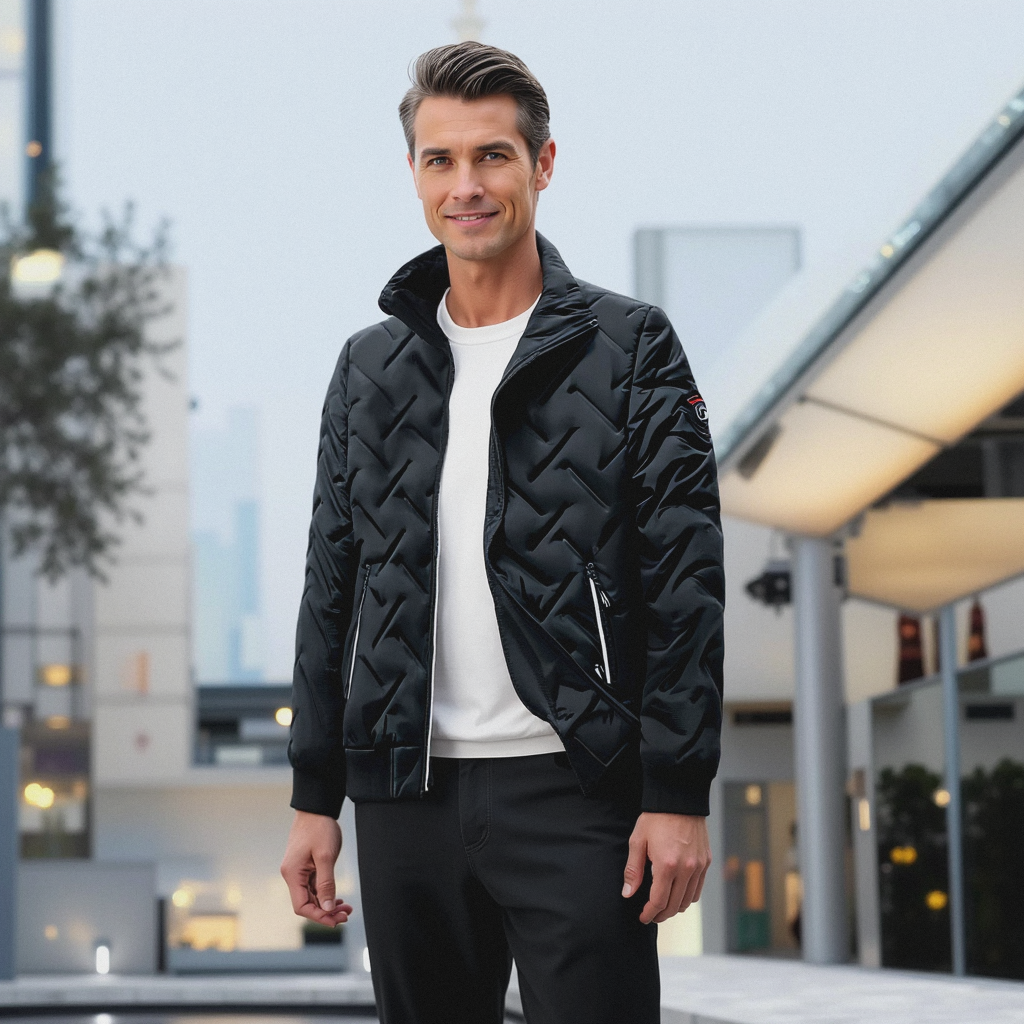 Men's Quilted Puffer Jacket – Stylish Warm Everyday Outerwear