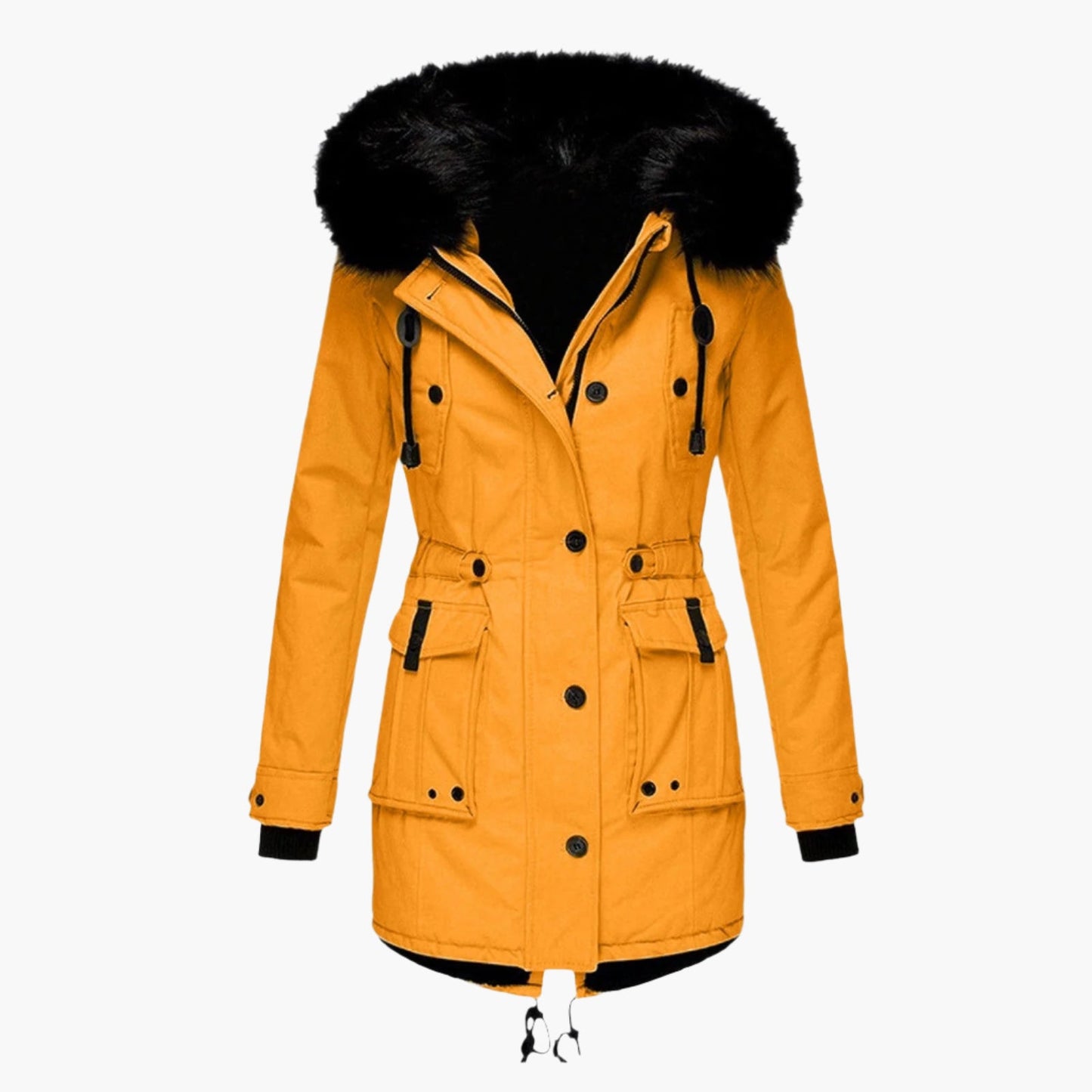 Women's Winter Parka with Faux Fur Hood – Urban Style Warm Outdoor Jacket