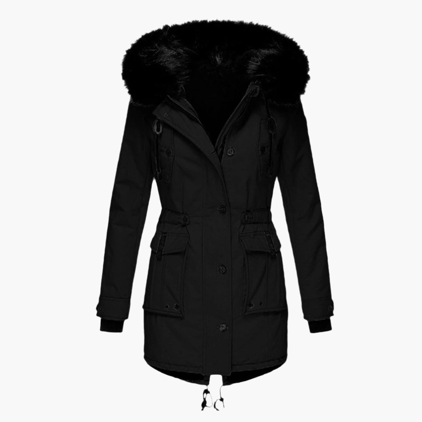 Women's Winter Parka with Faux Fur Hood – Urban Style Warm Outdoor Jacket