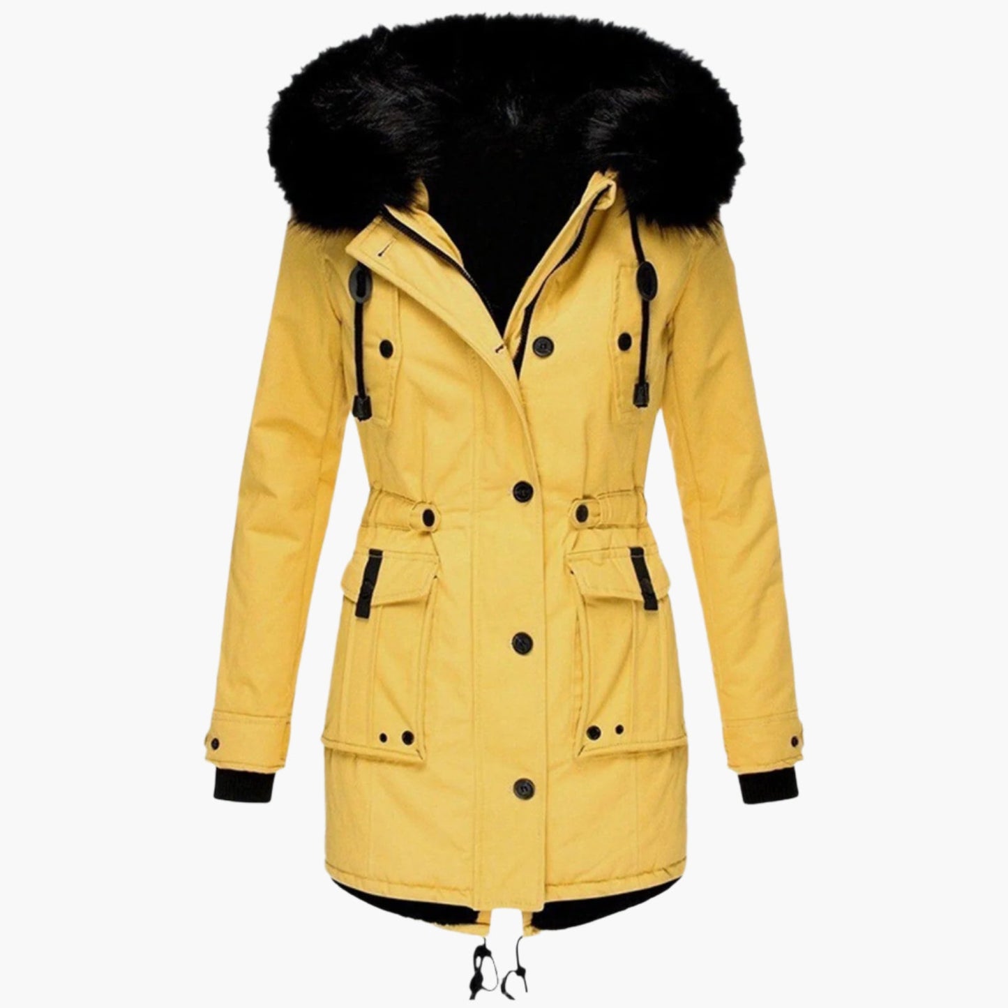 Women's Winter Parka with Faux Fur Hood – Urban Style Warm Outdoor Jacket