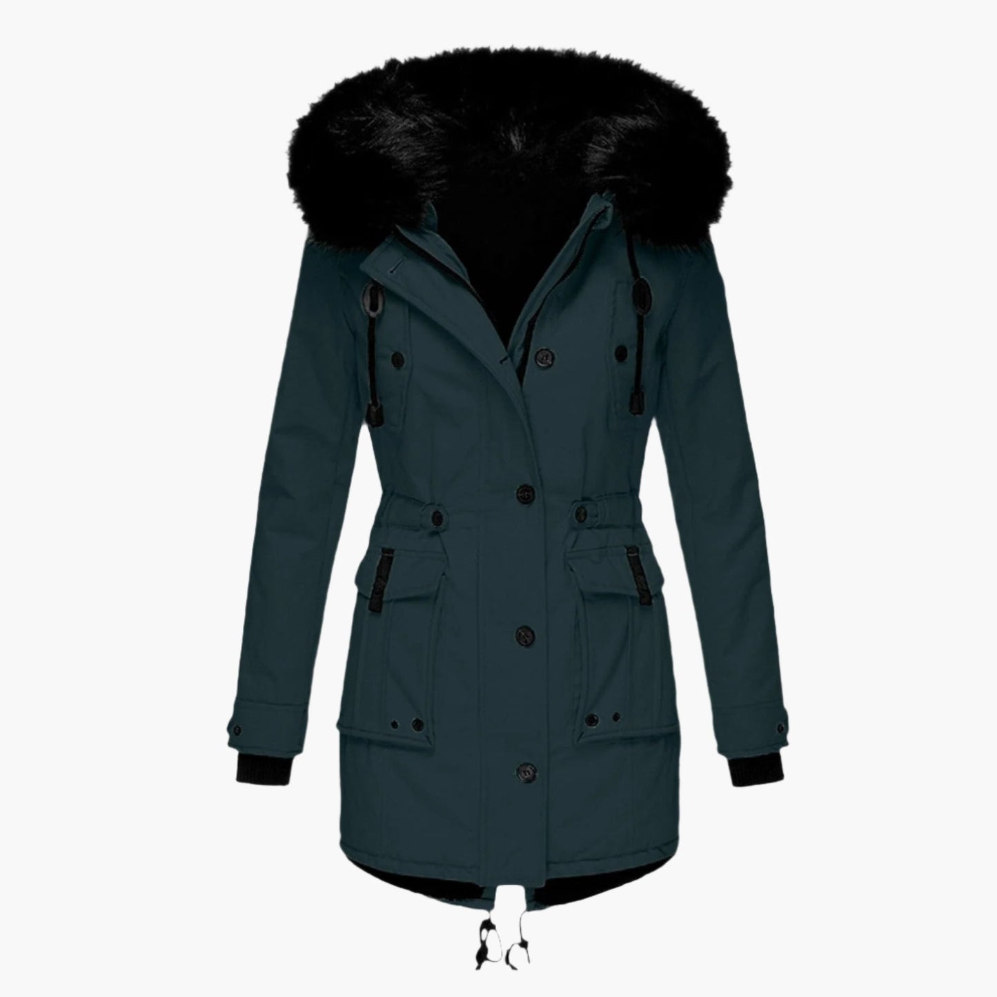 Women's Winter Parka with Faux Fur Hood – Urban Style Warm Outdoor Jacket