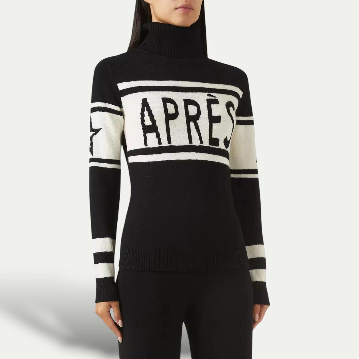 Women's Après-Ski Turtleneck Sweater – Stylish Winter Pullover for Après-Ski and Cozy Moments