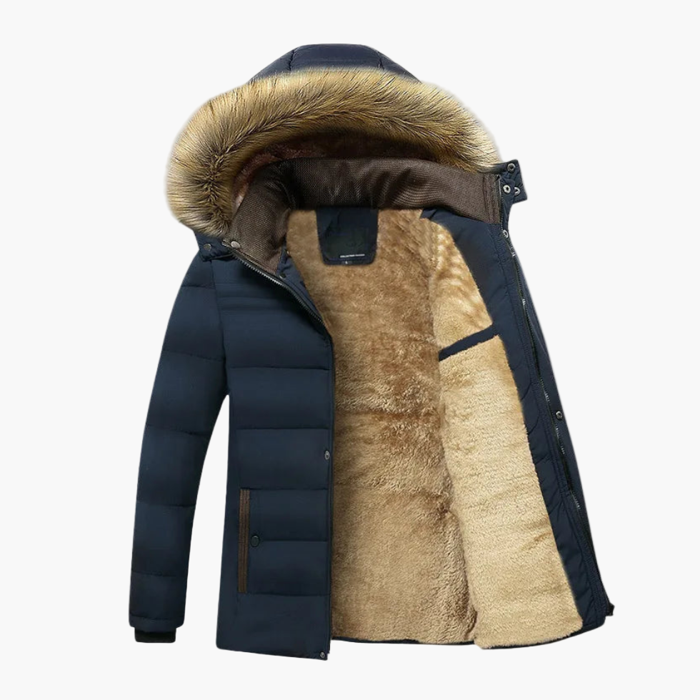 Men's Winter Parka with Faux Fur Hood – Urban Outdoor Puffer Jacket