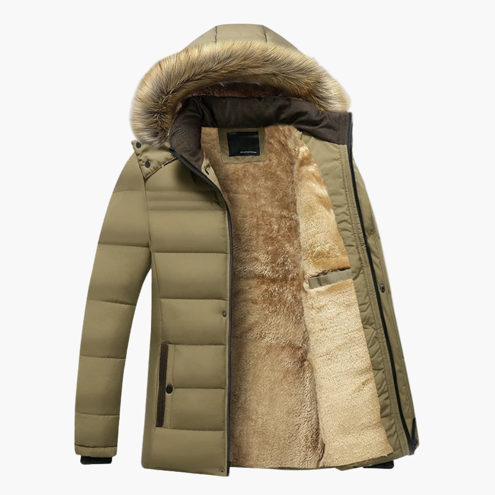 Men's Winter Parka with Faux Fur Hood – Urban Outdoor Puffer Jacket