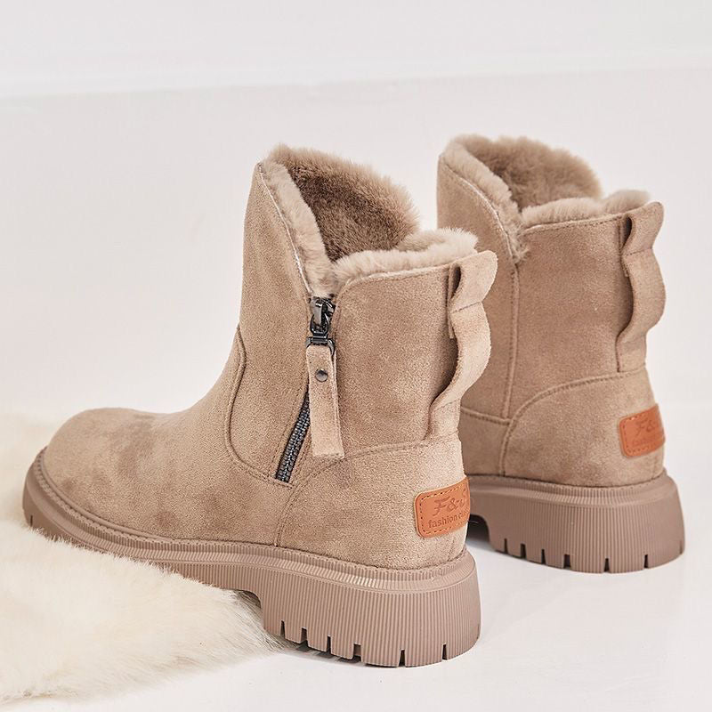Women's Winter Ankle Boots with Warm Lining, Non-Slip Outdoor Casual Style
