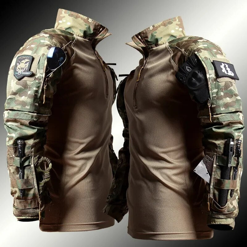 Men's Tactical Combat Uniform Set – Military Style Top and Pants for Outdoor, Duty, and Adventure