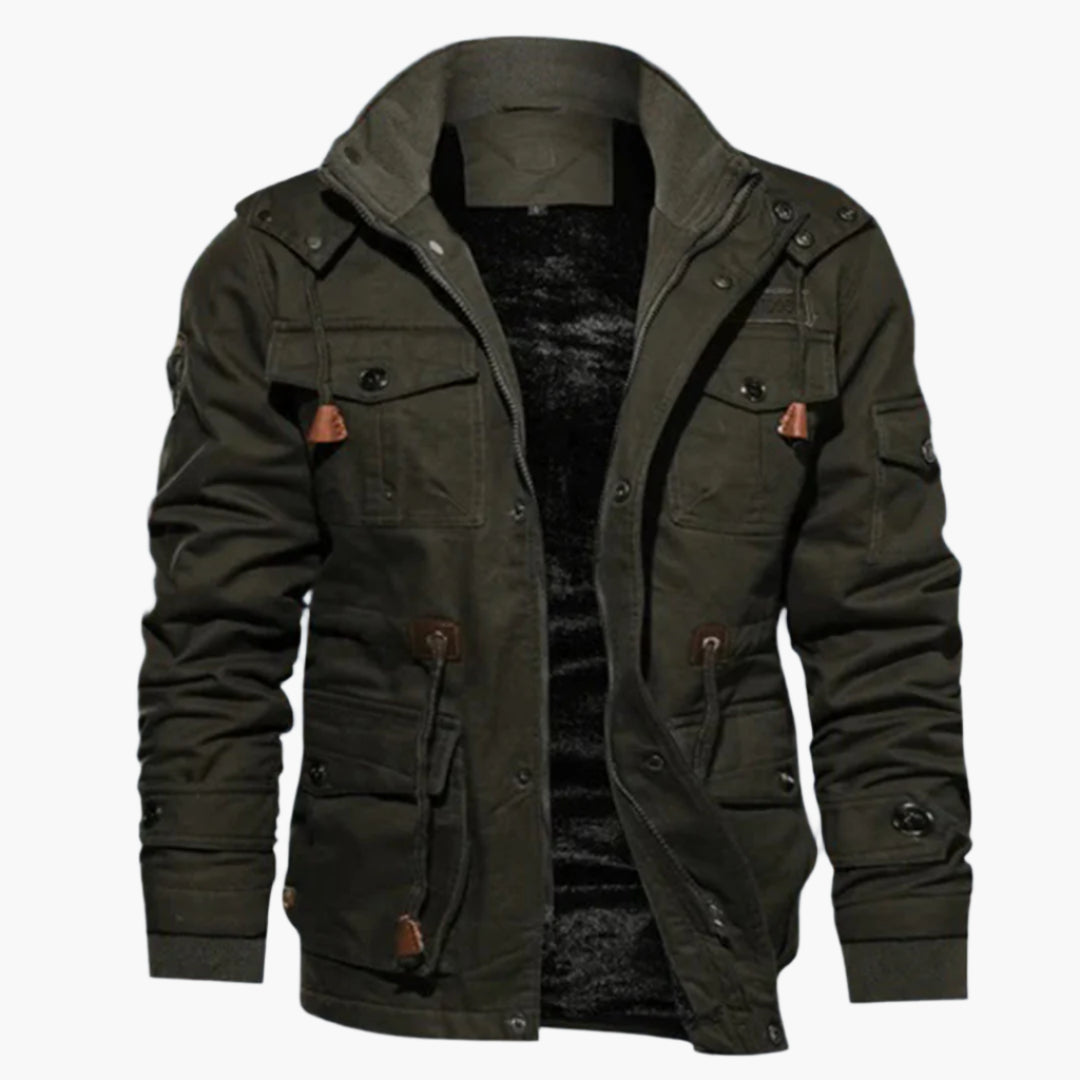 Men's Outdoor Winter Parka Jacket – Warm Hooded Casual Utility Coat for Everyday and Adventure