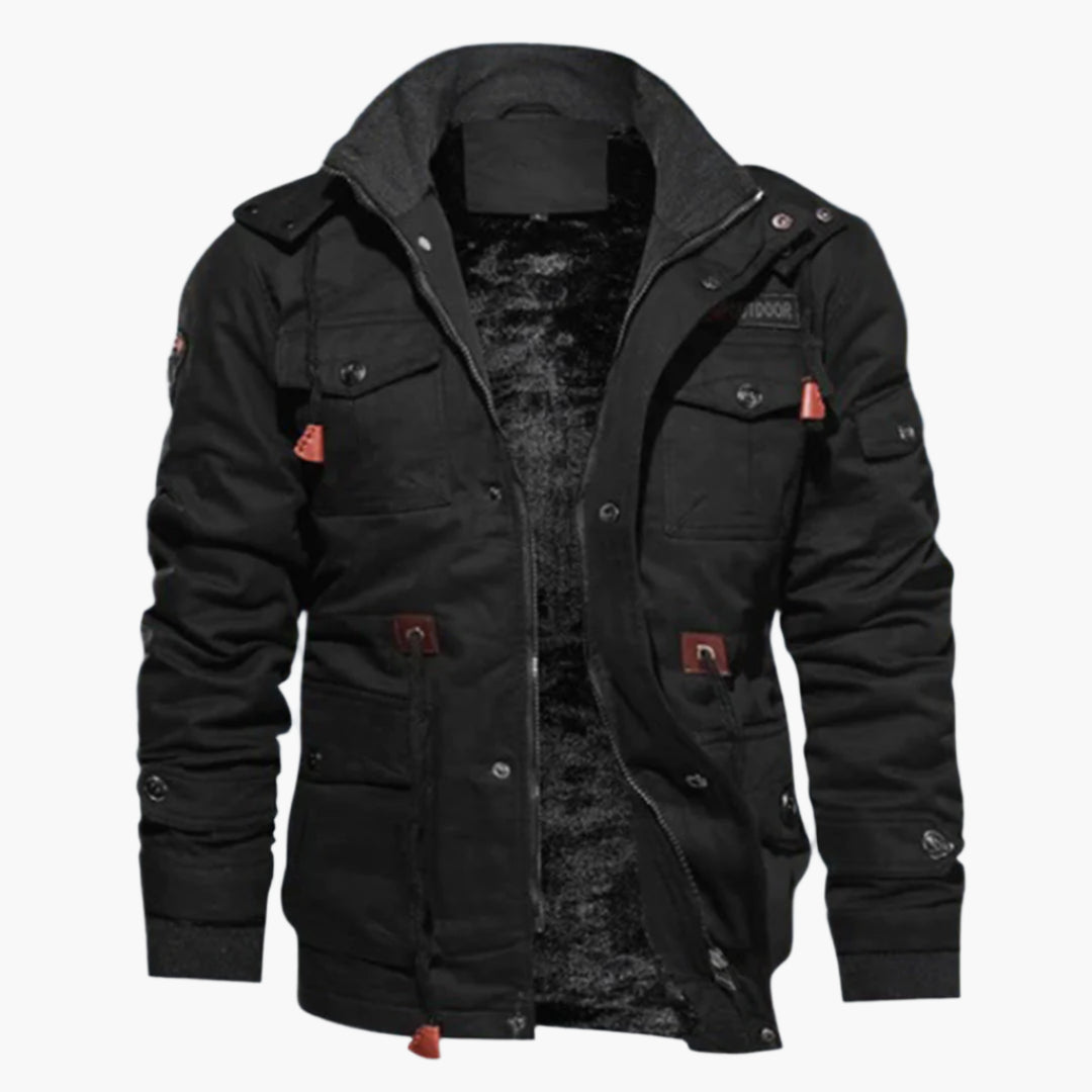 Men's Outdoor Winter Parka Jacket – Warm Hooded Casual Utility Coat for Everyday and Adventure