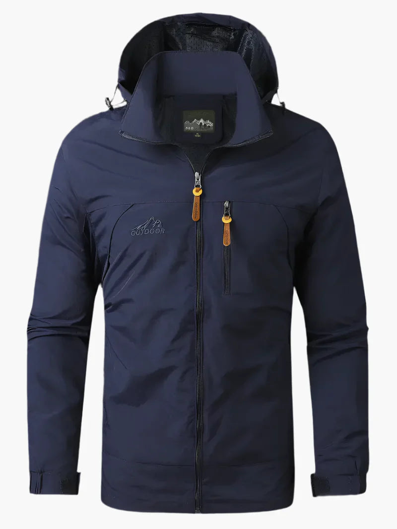 Men's Outdoor Waterproof Functional Jacket – Athletic All-Weather Windbreaker for Hiking and Everyday Wear