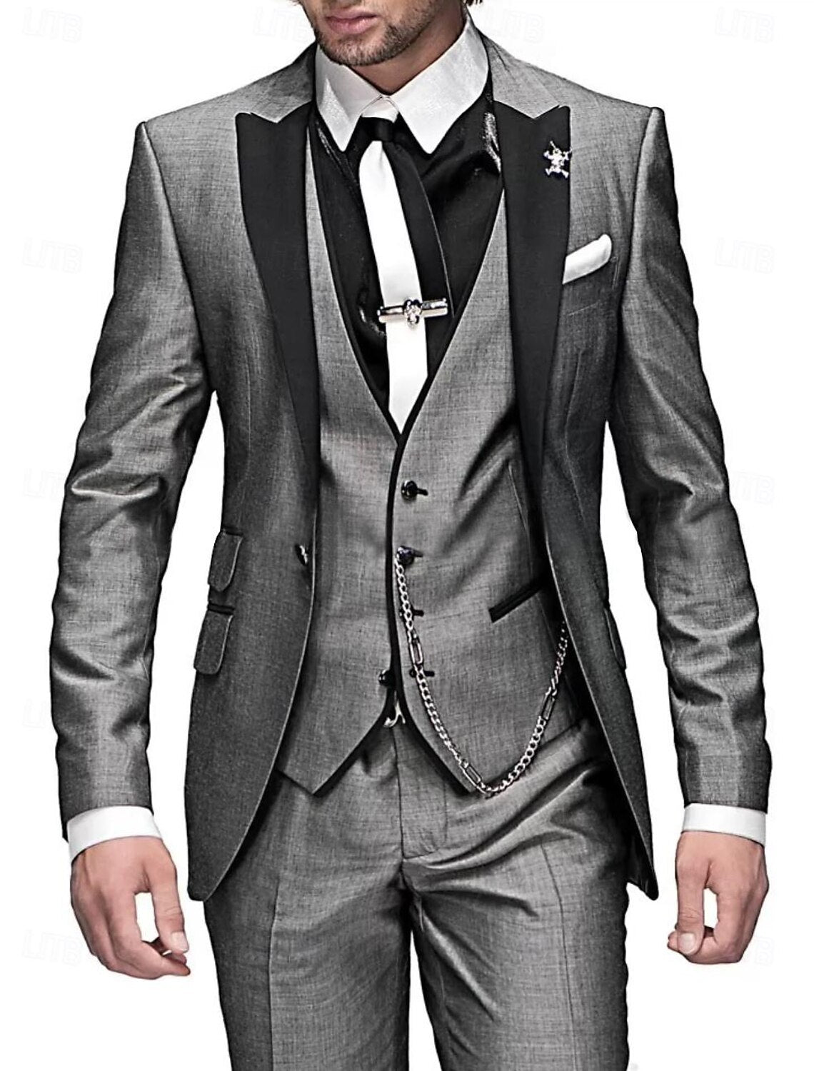 Men's 3-Piece Modern Fit Suit Set – Formal Business & Wedding Attire