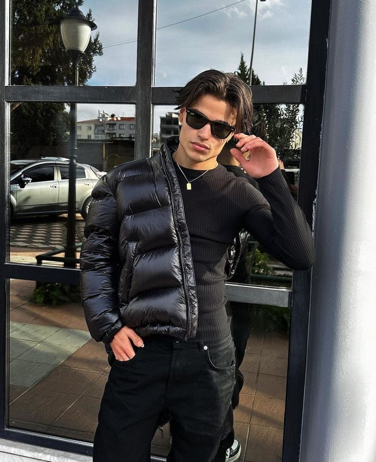 Men's Urban Puffer Jacket – Streetwear Style Winter Puffer with Hood