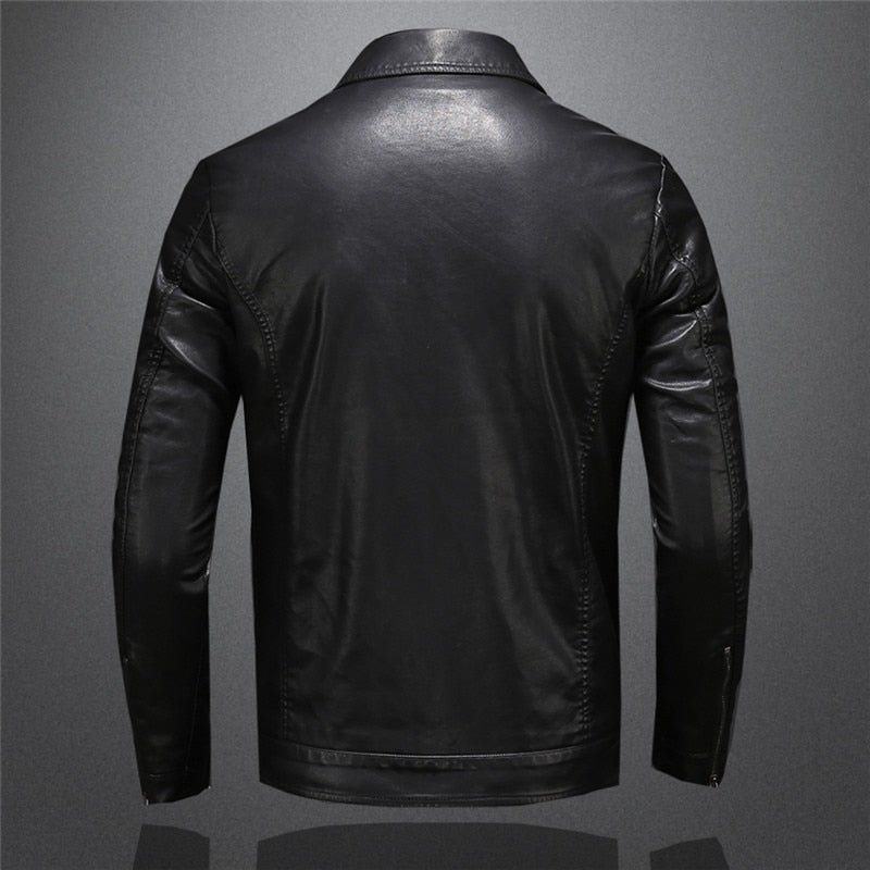 Men's Classic Biker Style Jacket Urban Fashion Outerwear