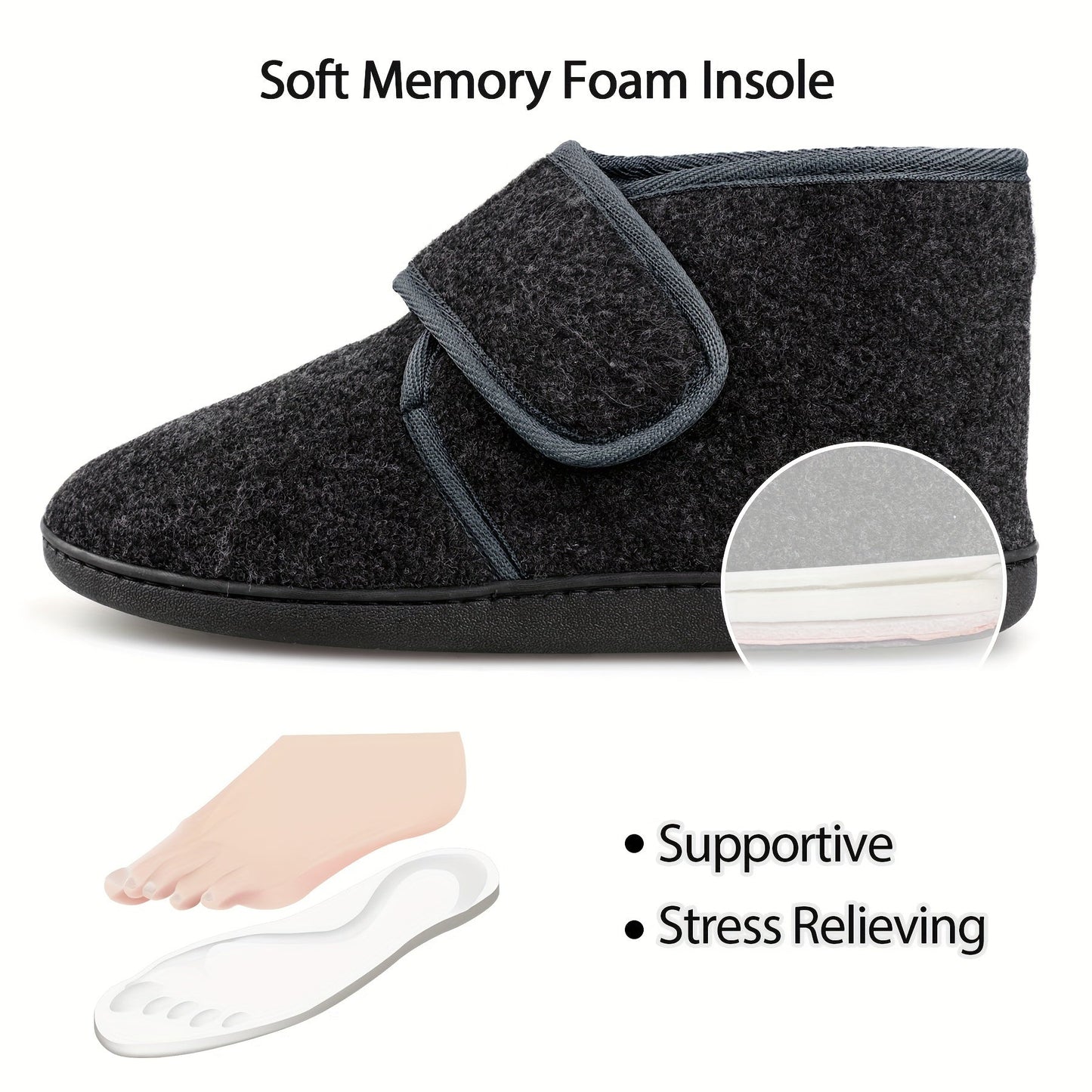 Men's Vintage Style House Slippers with Adjustable Strap for Comfort and Everyday Relaxation