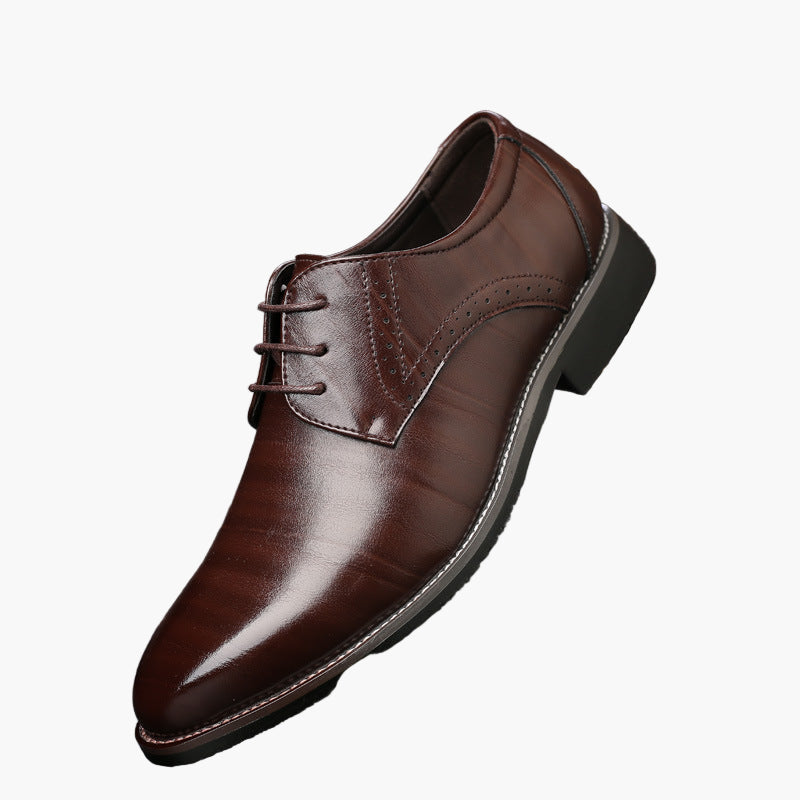 Men's Classic Business Derby Dress Shoes for Office and Formal Events