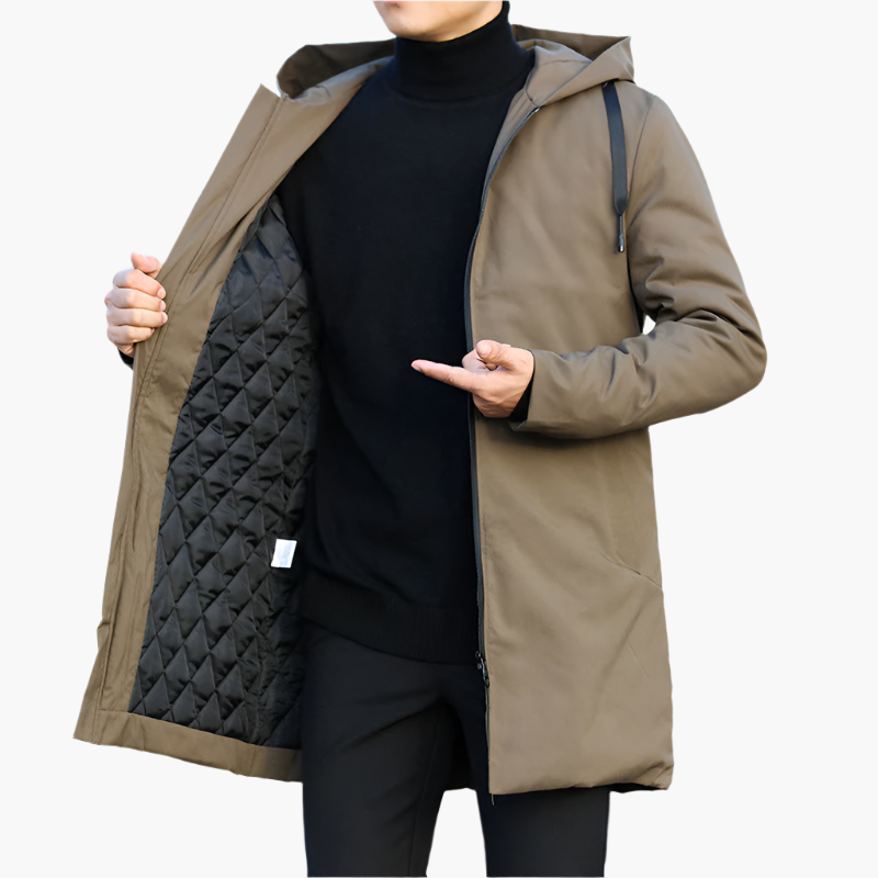 Men's Hooded Winter Parka – Stylish Outdoor Windproof Jacket for Everyday and Urban Wear