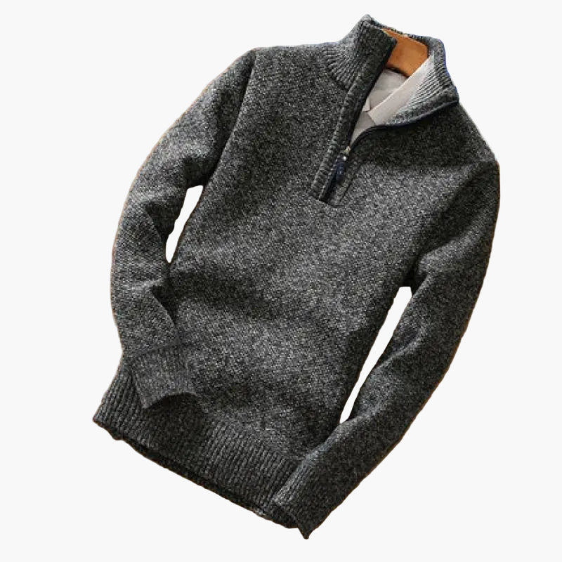 Men's Half-Zip Knit Pullover Sweater, Casual Modern Style for Work and Leisure