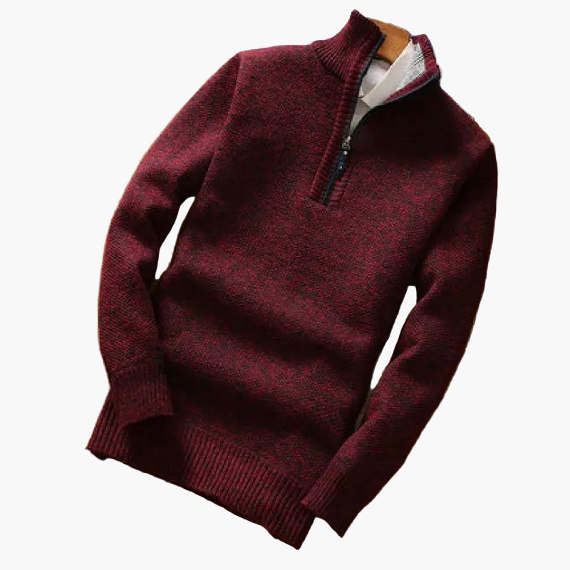 Men's Half-Zip Knit Pullover Sweater, Casual Modern Style for Work and Leisure