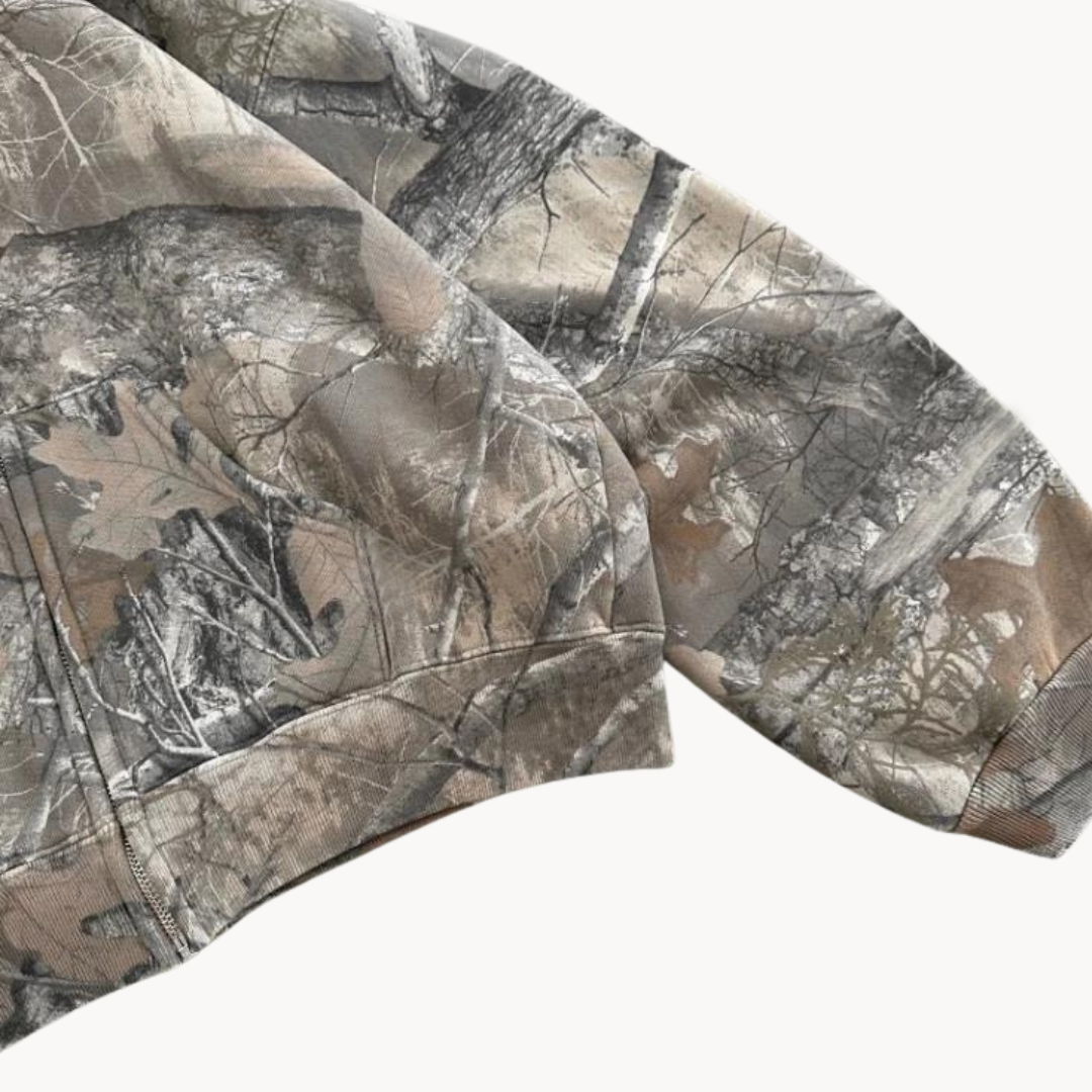 Unisex Oversized Camouflage Streetwear Hoodie – Urban Outdoor Pullover