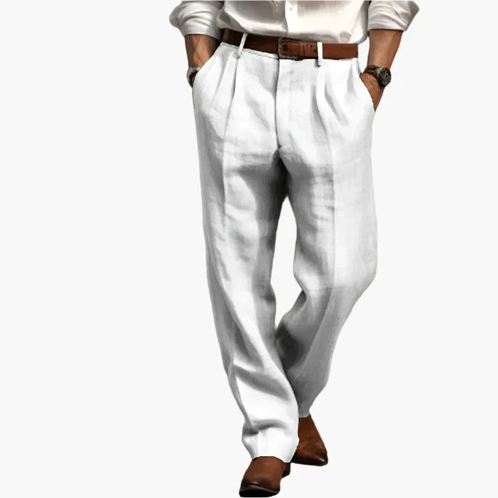 Men's Classic Retro Dress Pants – Tailored Pleated Trousers for Business & Casual Style