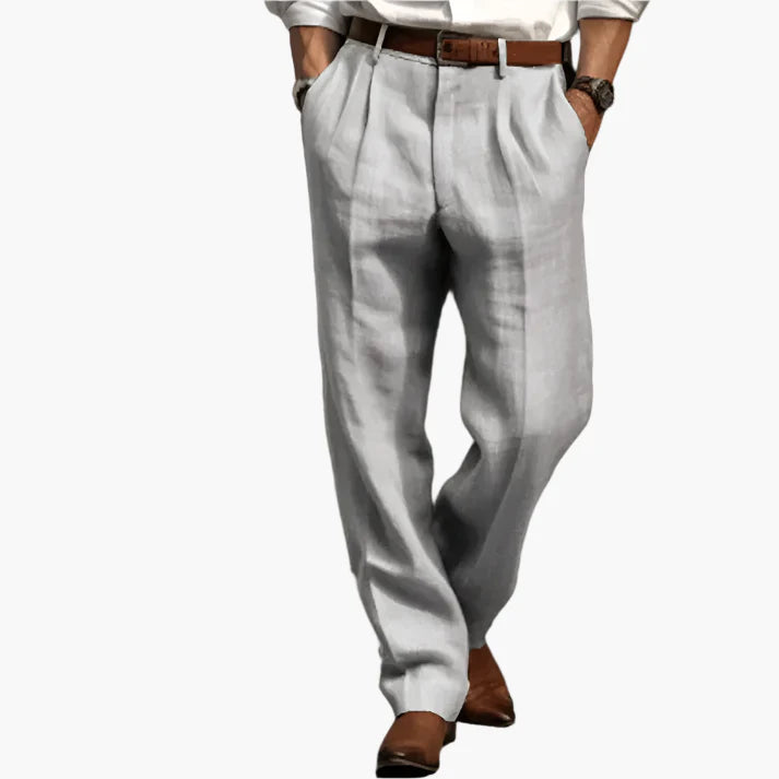 Men's Classic Retro Dress Pants – Tailored Pleated Trousers for Business & Casual Style
