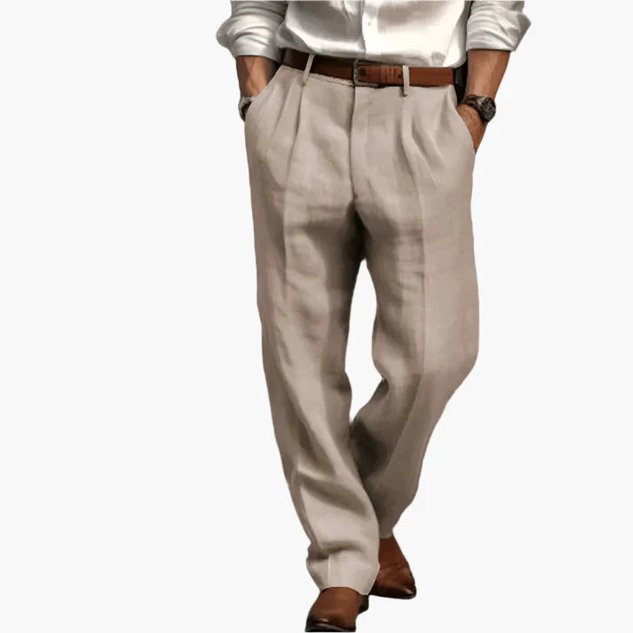 Men's Classic Retro Dress Pants – Tailored Pleated Trousers for Business & Casual Style