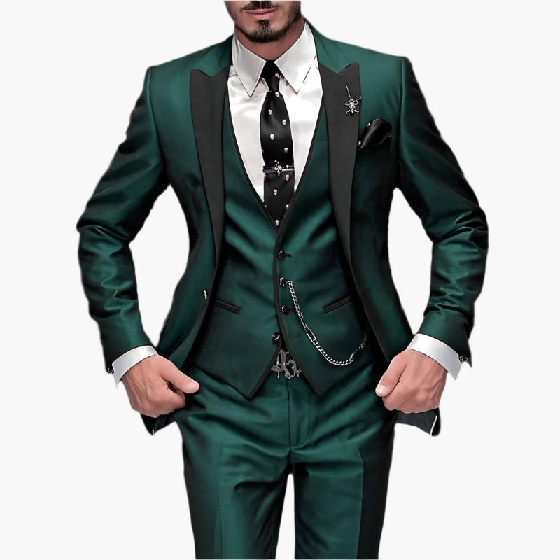 Men's 3-Piece Modern Fit Suit Set – Formal Business & Wedding Attire