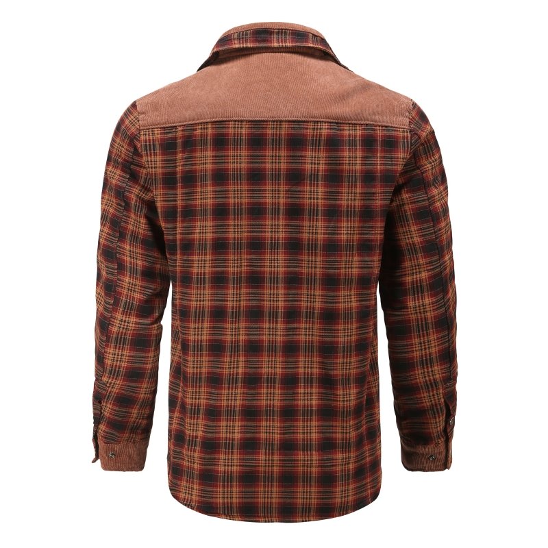 Men's Outdoor Plaid Shirt Jacket – Classic Check Style, Warm Lined, Versatile Casual Wear