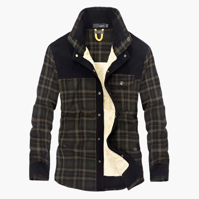 Men's Outdoor Plaid Shirt Jacket – Classic Check Style, Warm Lined, Versatile Casual Wear