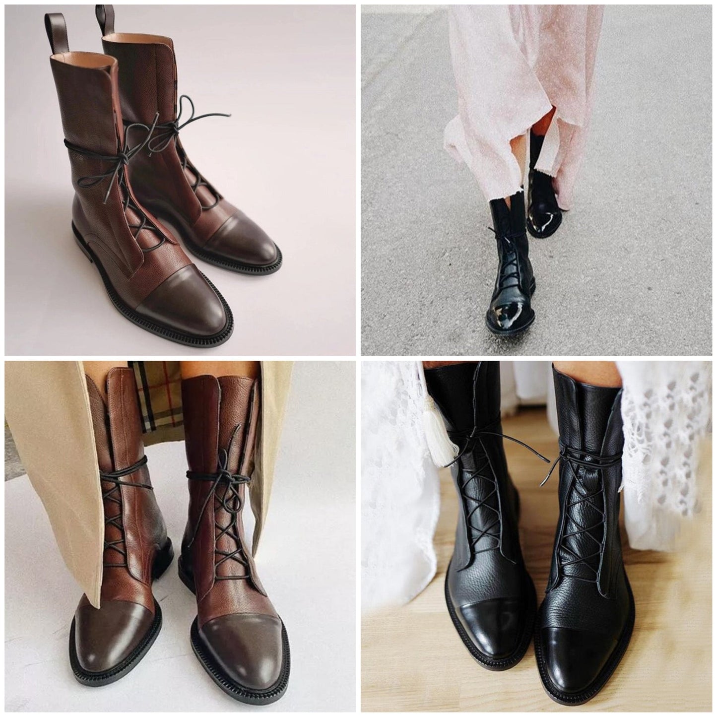 Women's Classic Lace-Up City Boots – Timeless Everyday & Office Style