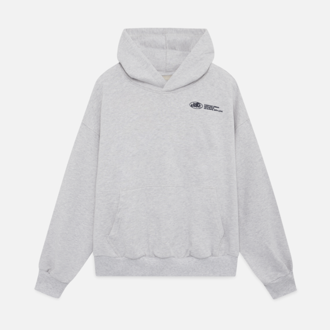 Women's Oversized Hoodie with Hood and Back 'withlove' Print – Urban Streetwear Style
