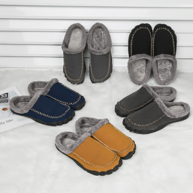 Men's Cozy Slip-On House Slippers with Anti-Slip Sole – Comfort Indoor Lounge Shoes