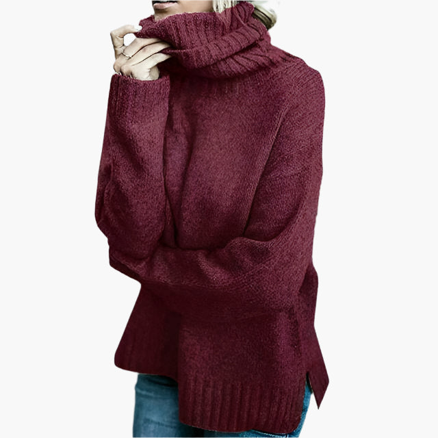 Women's Oversized Turtleneck Sweater Casual Loose Fit Pullover