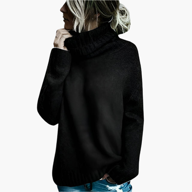 Women's Oversized Turtleneck Sweater Casual Loose Fit Pullover