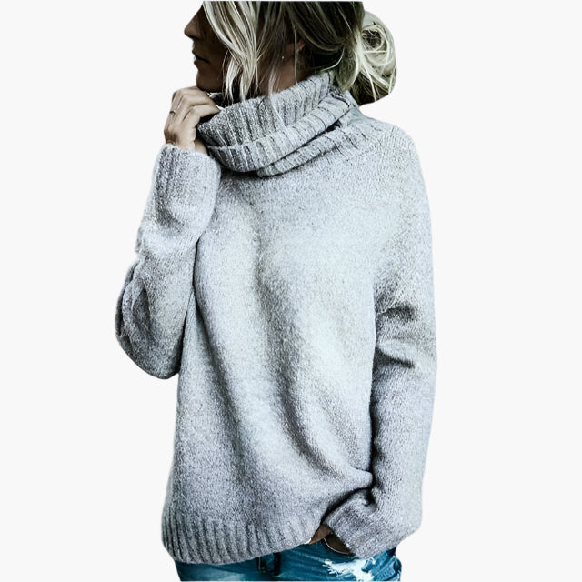 Women's Oversized Turtleneck Sweater Casual Loose Fit Pullover