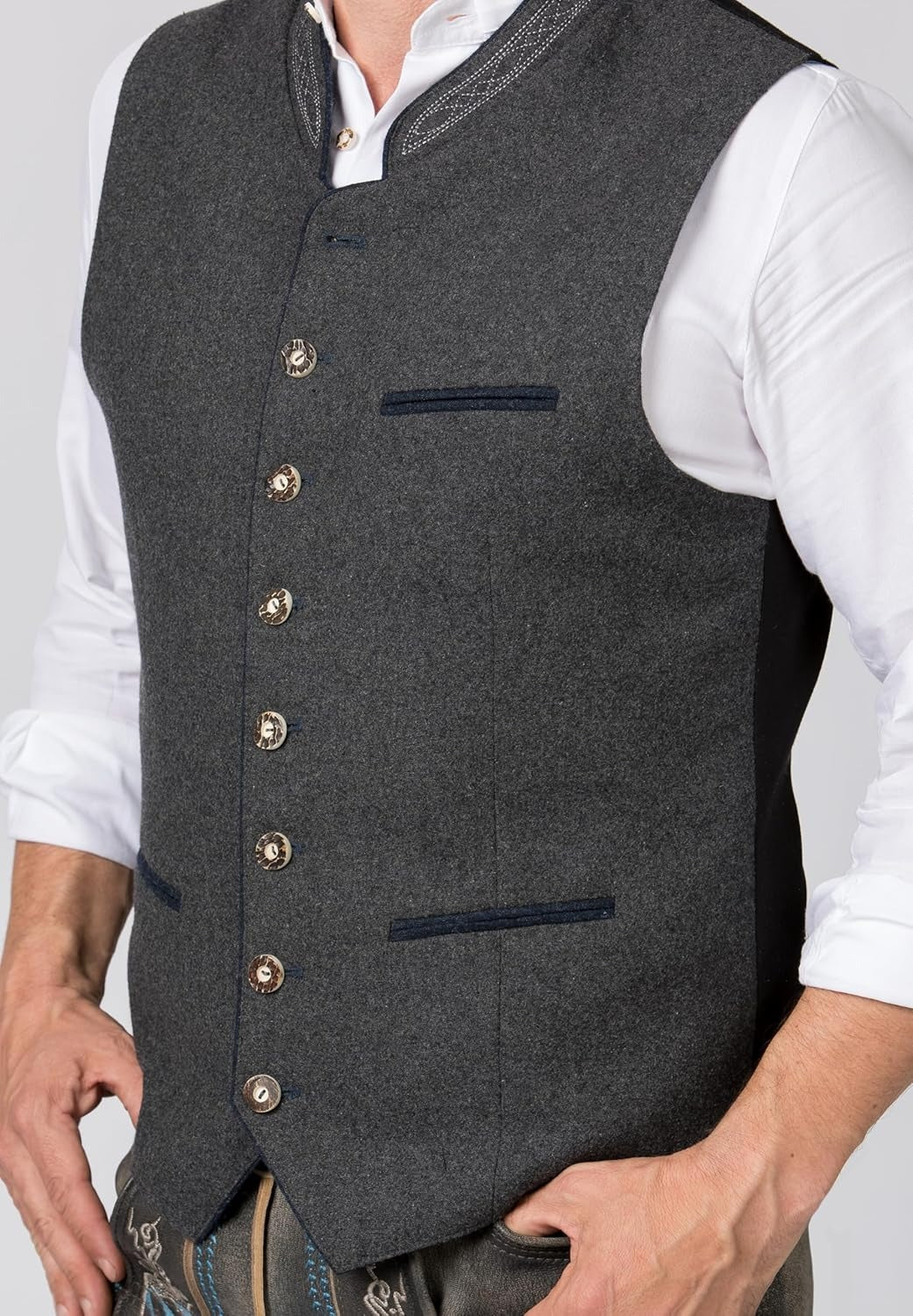 Men's Traditional Festive Waistcoat – Classic Bavarian Style for Oktoberfest and Special Occasions